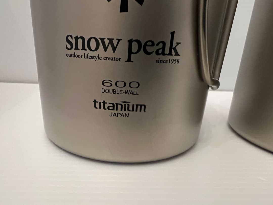 【未使用・米国仕様】スノーピーク　チタンダブルウオールマグ６００　２個セット