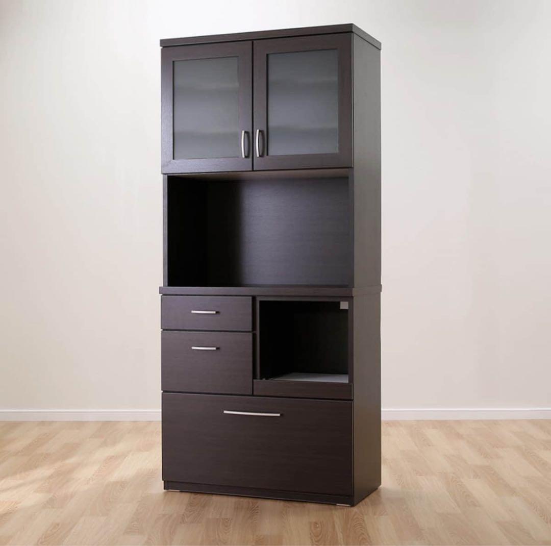 【よしまお様向け】ダークブラウン キャビネット 食器棚