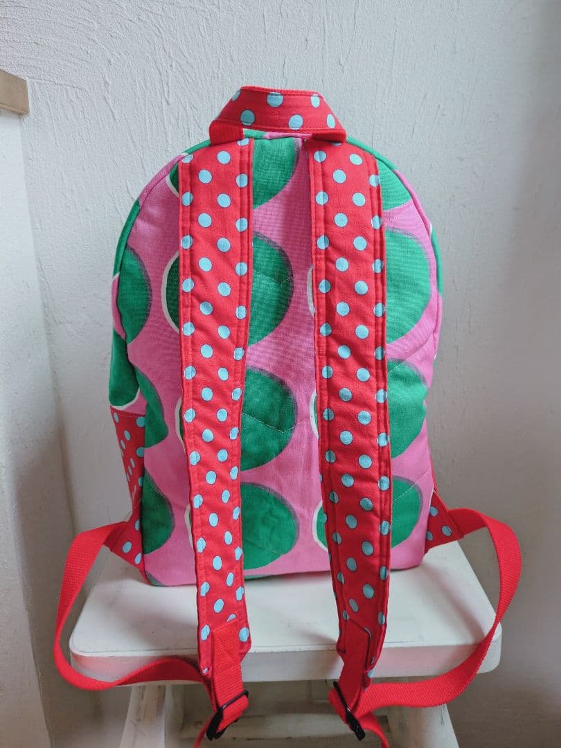 ☆ダブルファスナーリュック☆maffon生地つぎはぎ