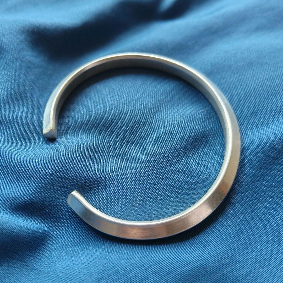 yks3【新品現地買付】カレンシルバー バングル/シンプル/高純度/重度