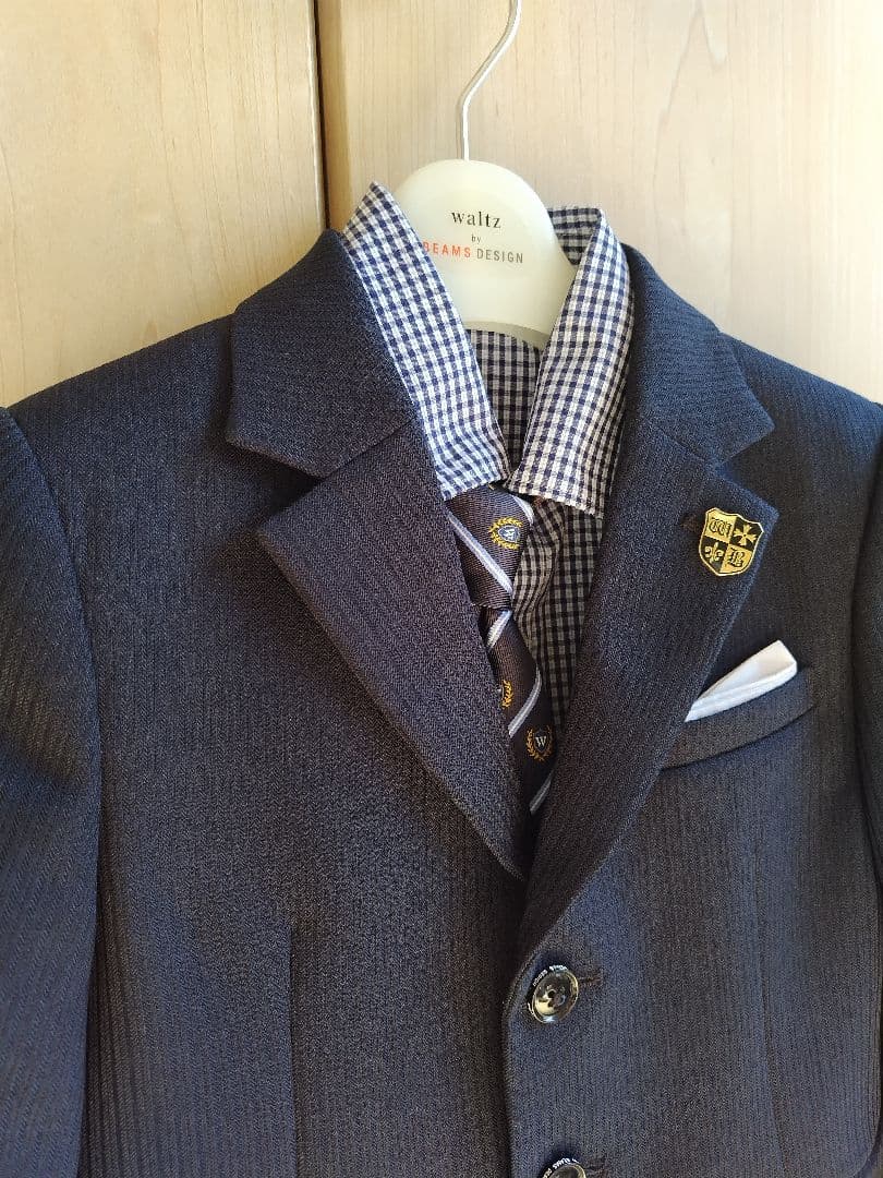 【大幅再値下げ】【スーツ6点セット】120cm ネイビーストライプ