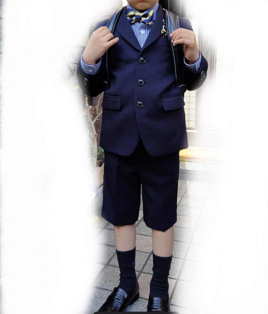 【大幅再値下げ】【スーツ6点セット】120cm ネイビーストライプ