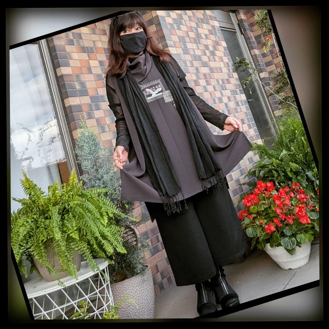 古布アレンジ♥丹後ちりめんベスト イレギュラーヘムライン