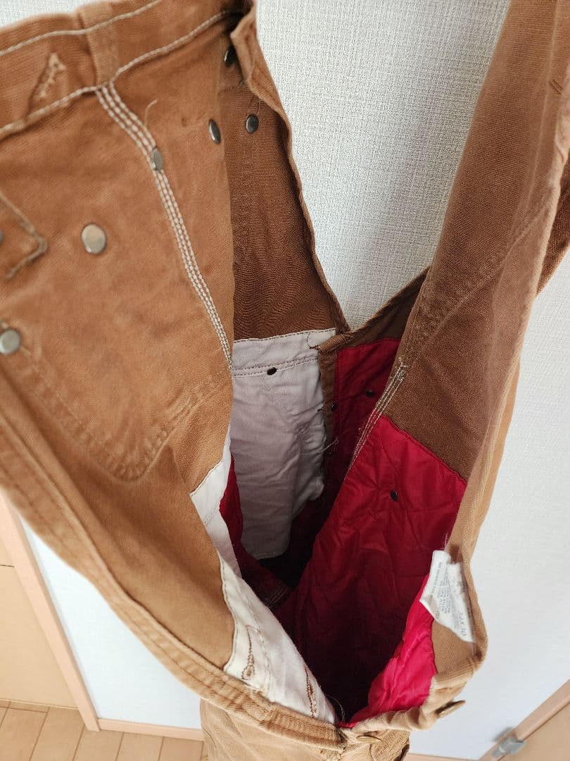 Carhartt ブラウンオーバーオール　USA製