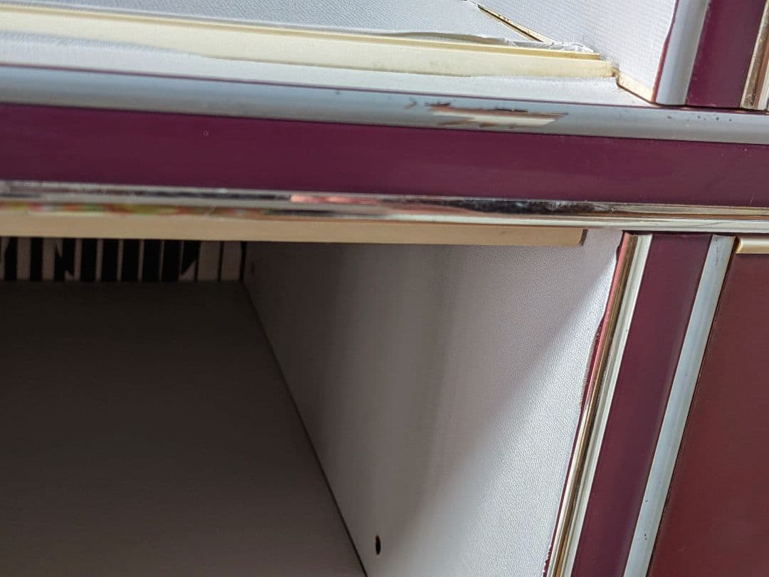 レトロポップ 食器棚 ガラス扉付き