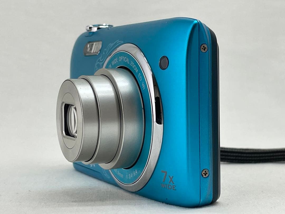 美品・動作確認済み Nikon COOLPIX S3500ブルー 7倍光学ズーム