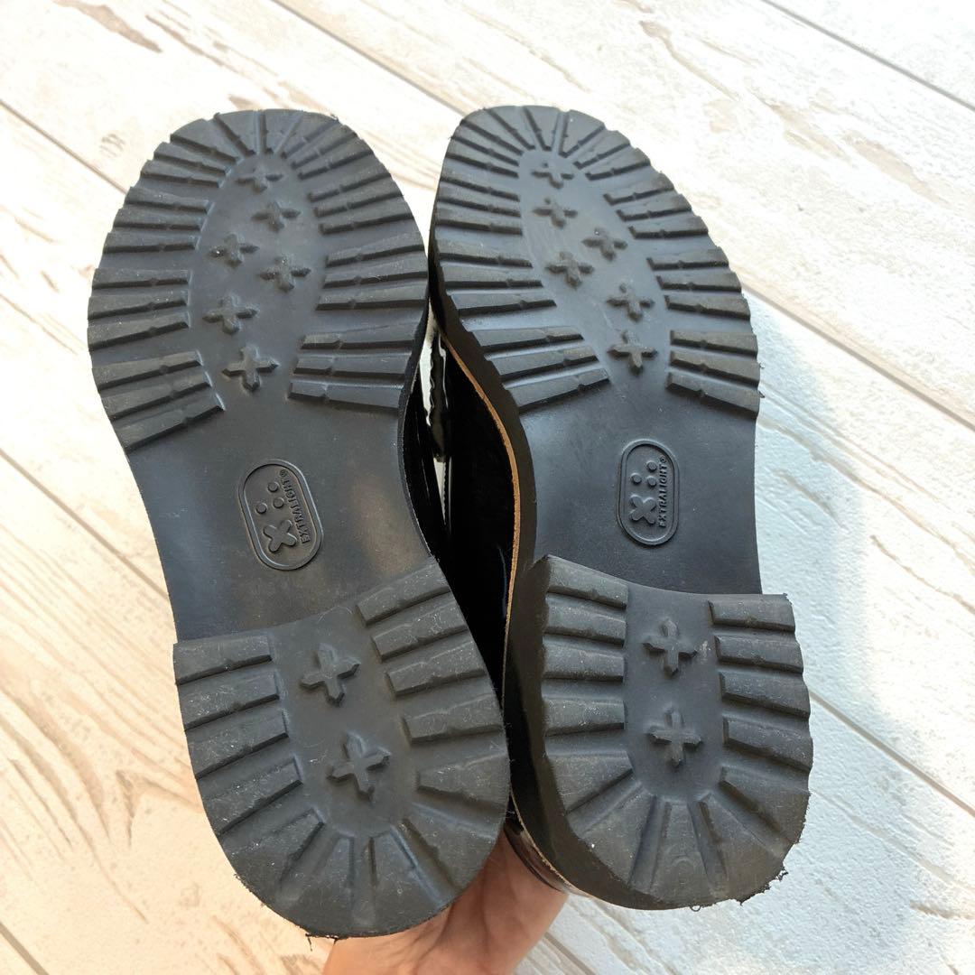 PASCUCCI 黒 ファー付きローファー