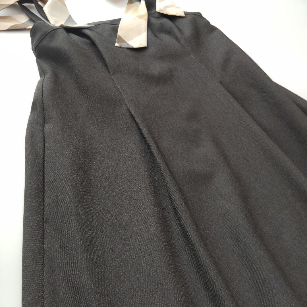 25SS 美品 ブルーレーベルクレストブリッジ ショルダーリボンロングワンピース