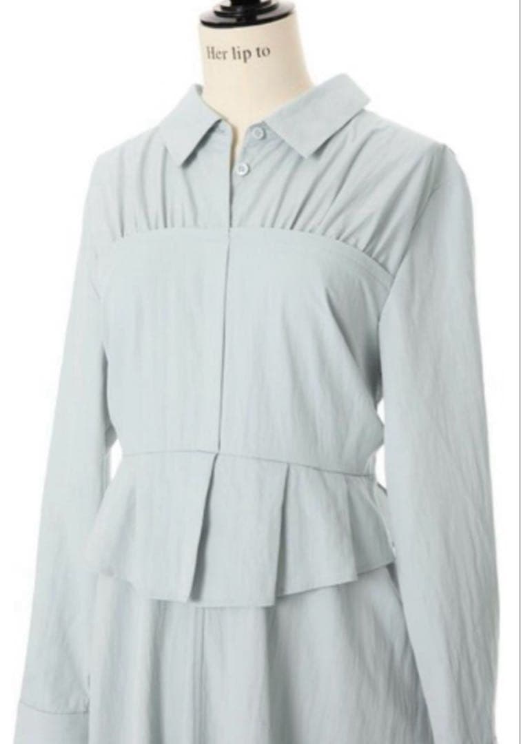ワンピース Herlipto Peplum Poplin Shirt Dress