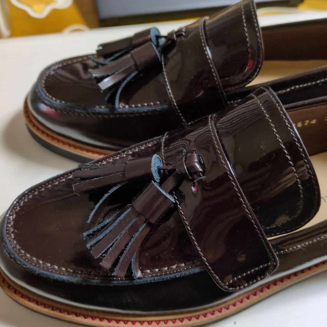 美品✨️ツモリチサト ウォーク タッセルローファー　エナメル　23.5