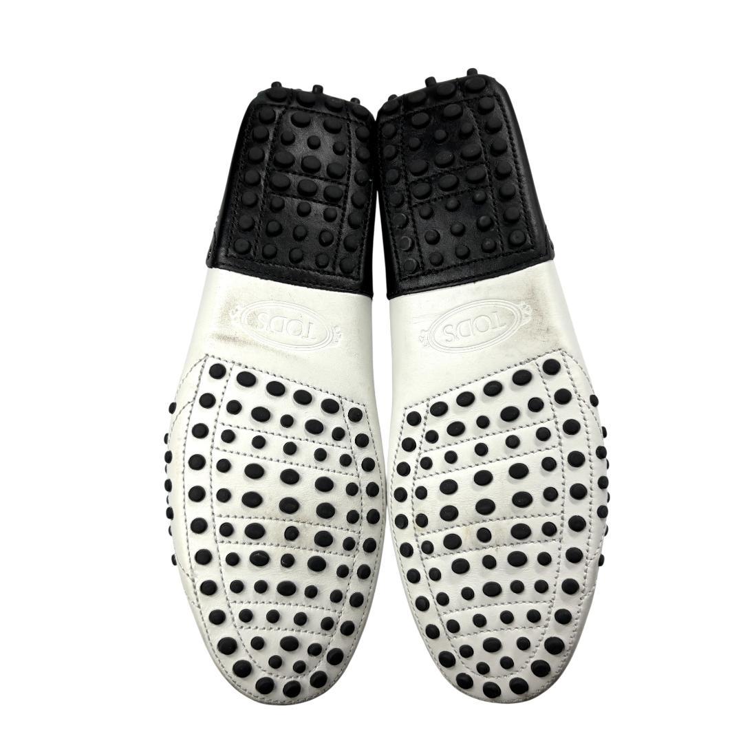 TOD's フェラーリ ドライビングシューズ アイボリー 7 25.5-26cm
