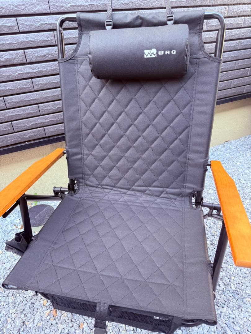 【4脚セット】WAQ リクライニングローチェアレギュラー ブラック