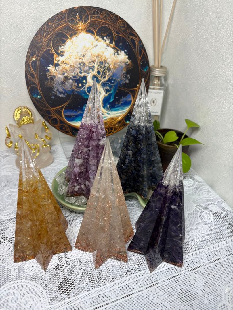 みかつき様☆ オーダー専用ページ オルゴナイト5点セット 六角錐