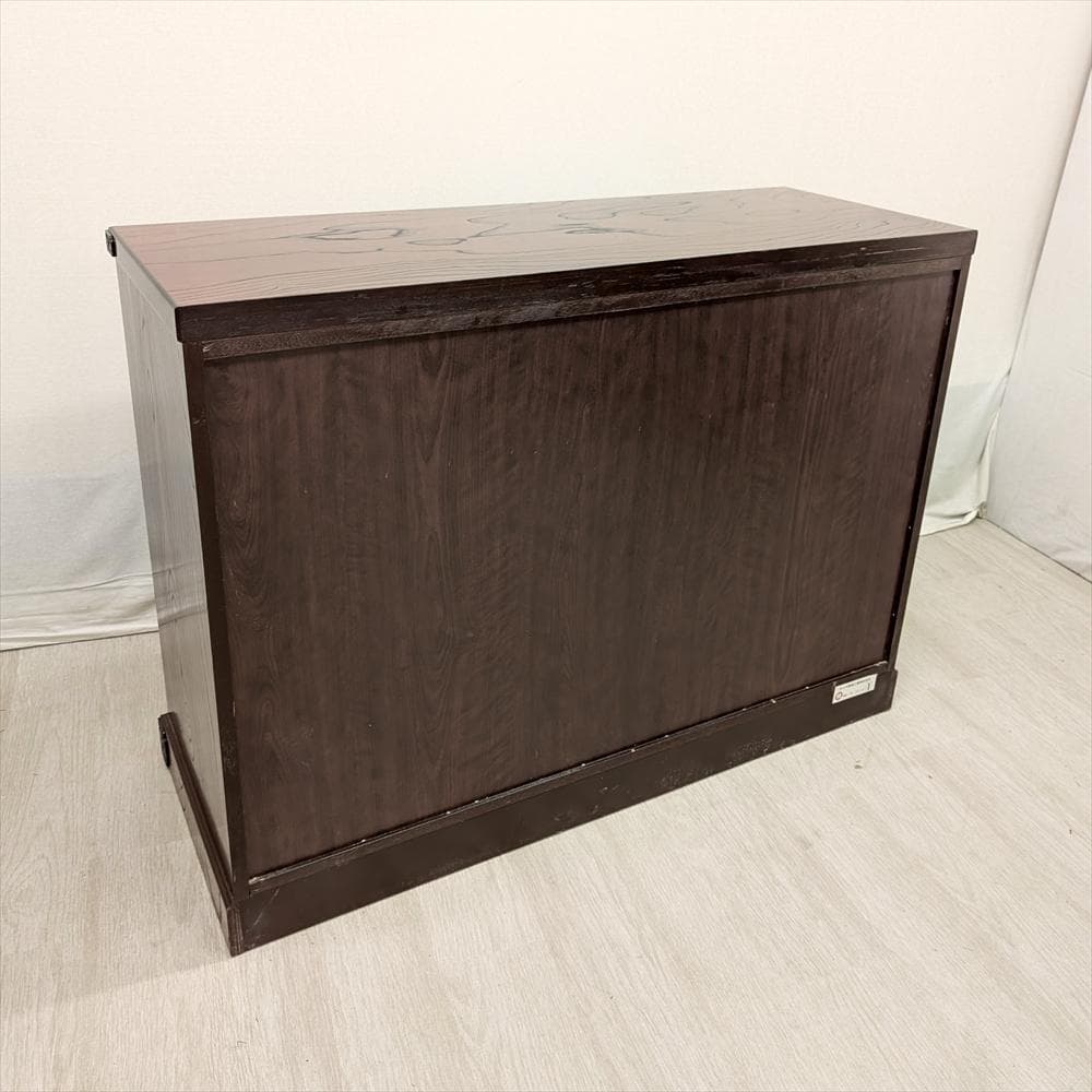 美品　飛鳥工芸　欅箪笥　ケヤキ　リビングチェスト　箪笥　タンス　焼印　気密　民藝