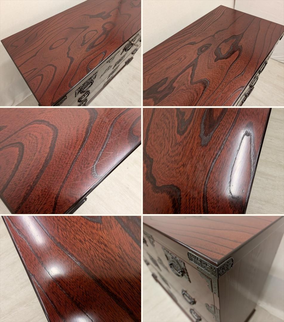 美品　飛鳥工芸　欅箪笥　ケヤキ　リビングチェスト　箪笥　タンス　焼印　気密　民藝