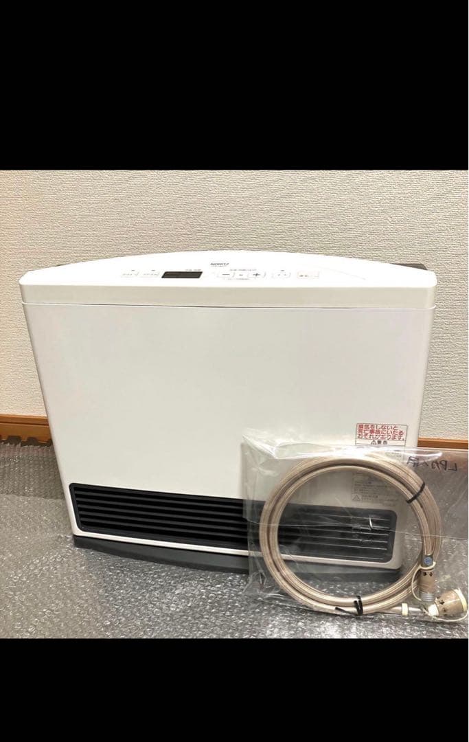 ノーリツ ガスファンヒーター ホワイト 接続ホース付き GFH-5801S