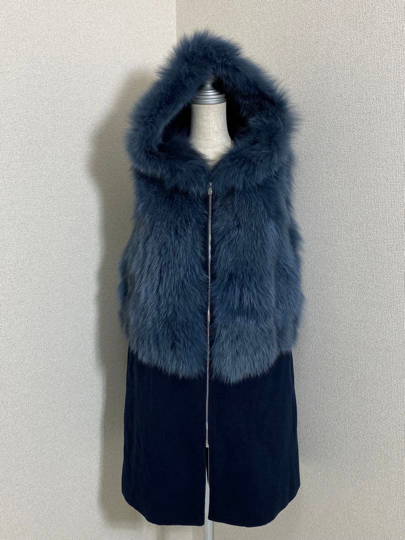 7833. 【極美品】MKstyle FOX カシミヤ 70% ジレ コート