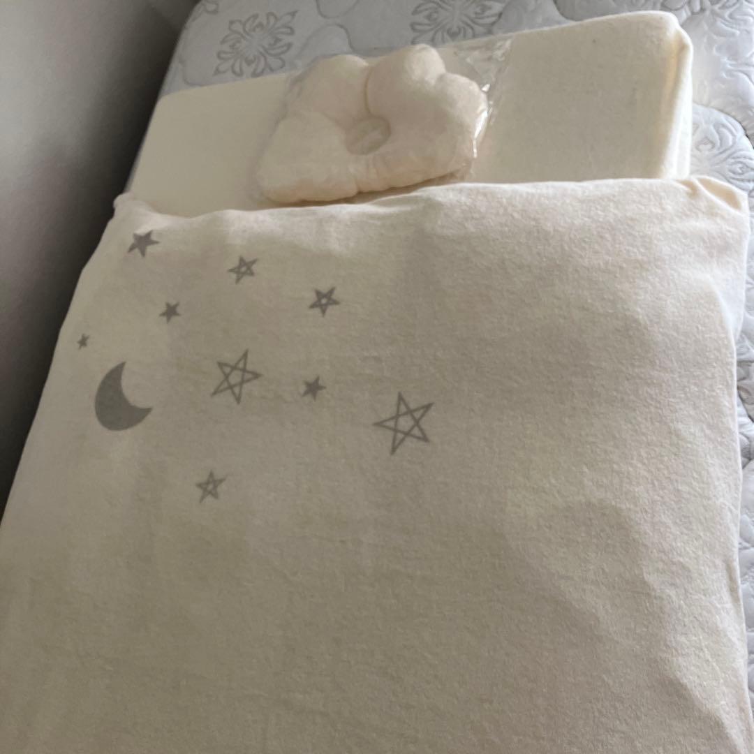 サンデシカ ベビー羽毛布団 6点 70×120㎝ +キルトパット+防水シーツ