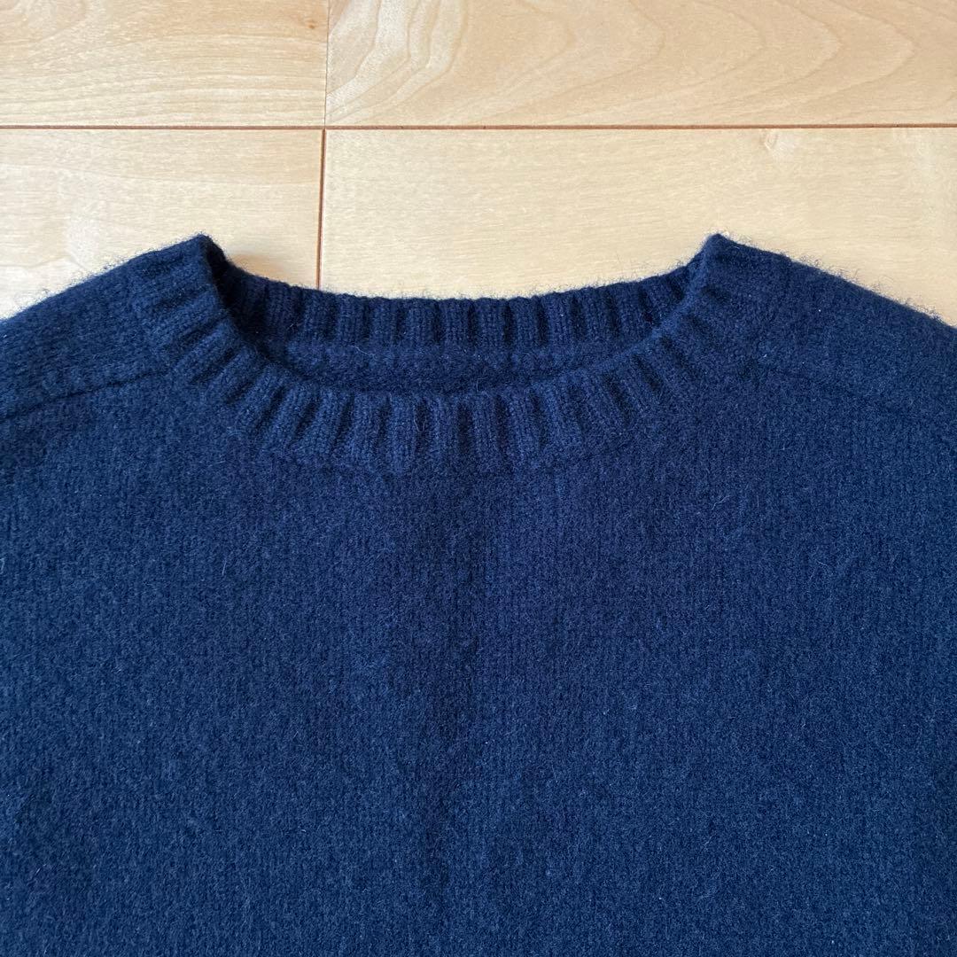 田中さんのセーター　arrow57 C.Shetland XSサイズ　ネイビー