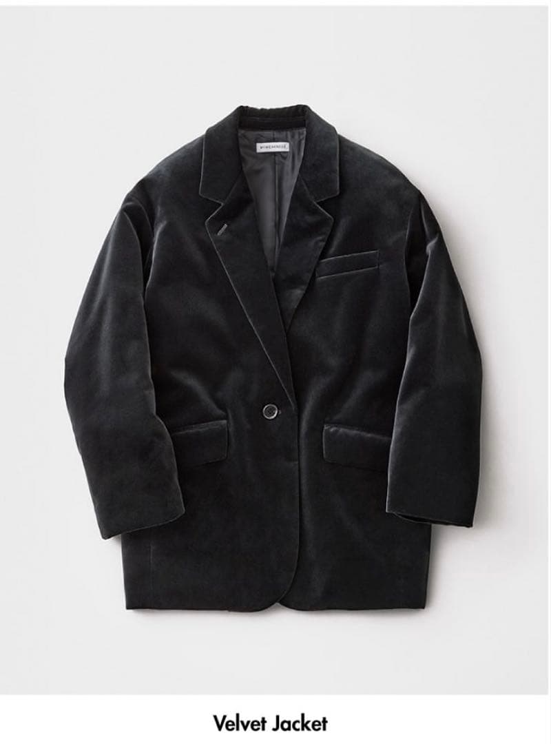 MYWEAKNESS ベルベットジャケット ブラック