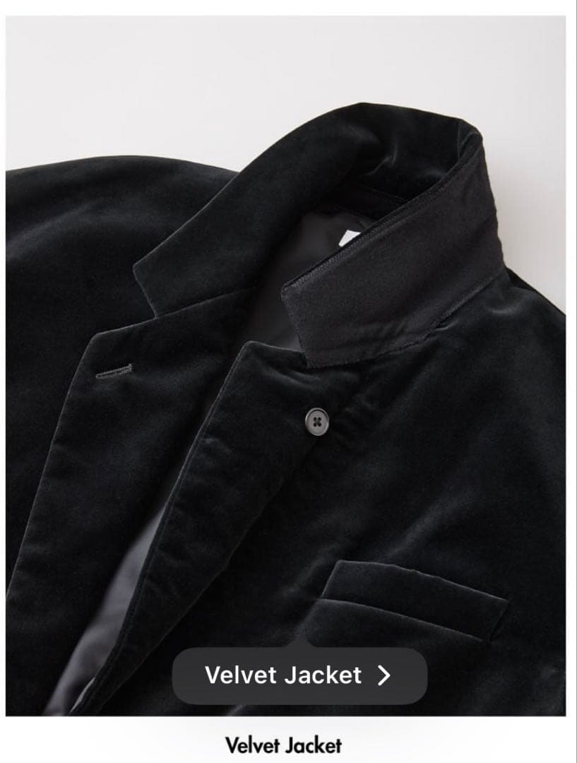 MYWEAKNESS ベルベットジャケット ブラック