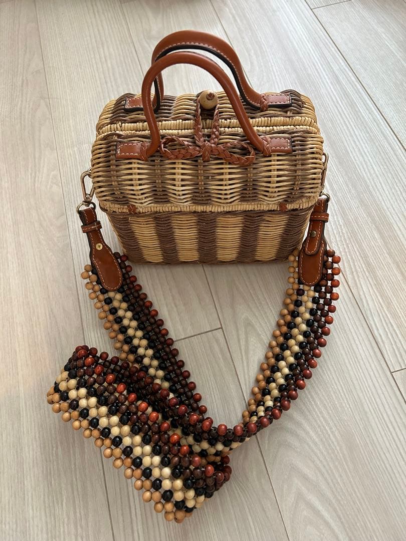 【ULLA JOHNSON】ストラップ付きかごバッグ