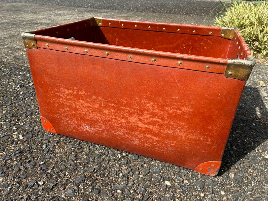 ボテ箱　茶　アンティーク