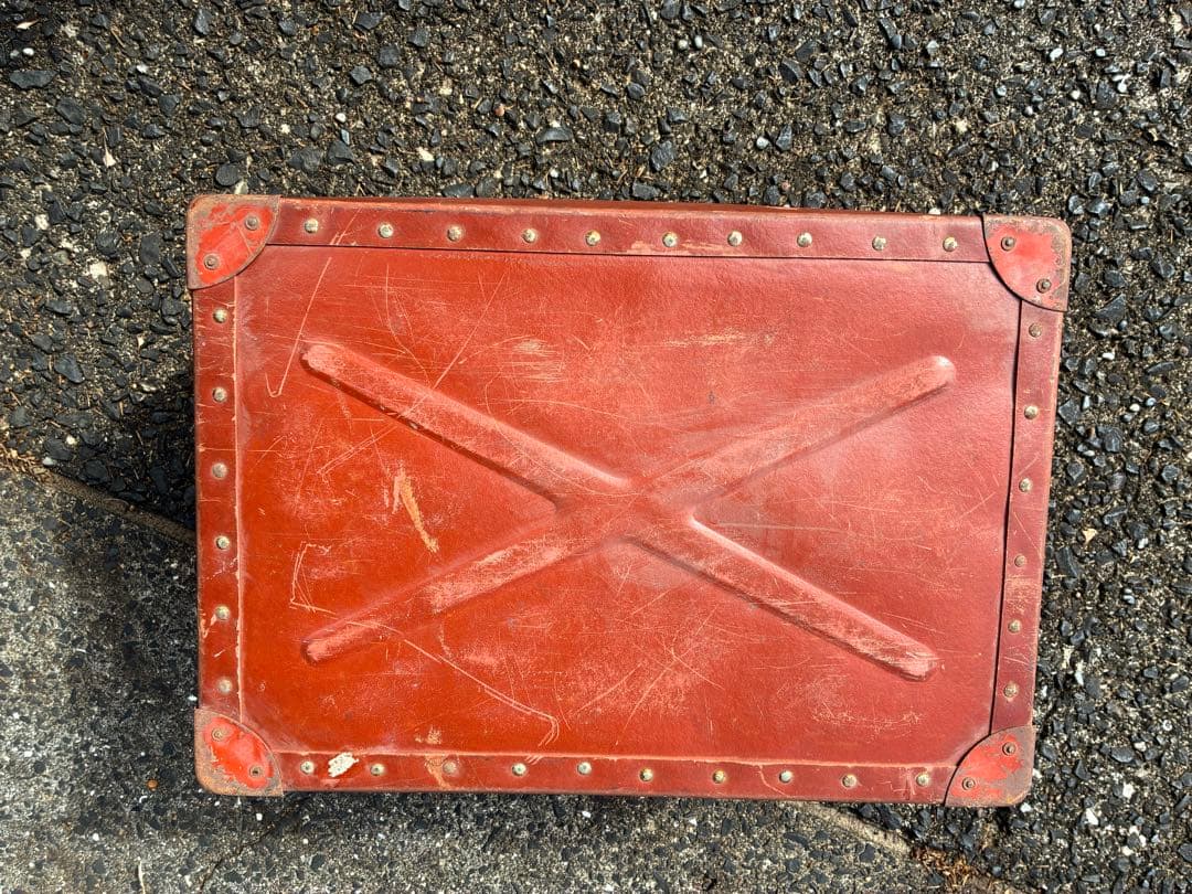 ボテ箱　茶　アンティーク