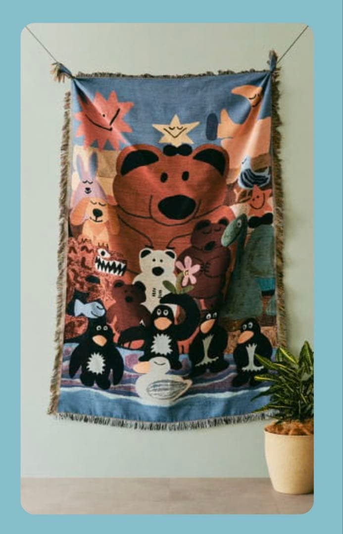 新品未使用　未開封　unico daisuke kondo 動物柄ブランケット