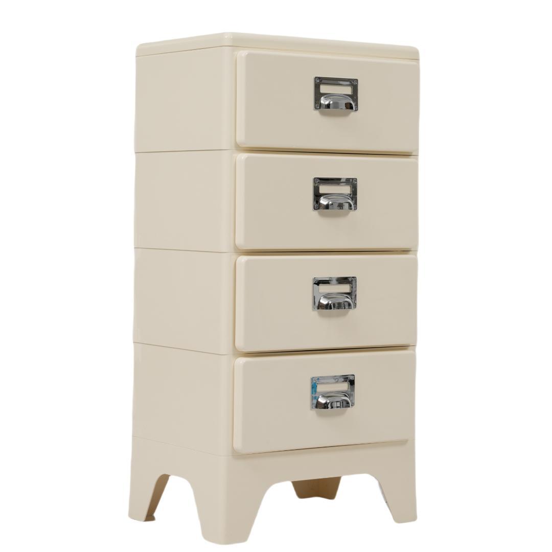 【アイボリー】チェスト 組立不要 4段 収納ケース 収納ボックス 引き出し