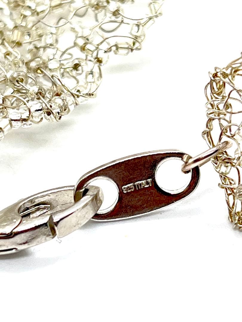 【イタリア製】ベネチアンガラスネックレス・ブレスレット・イヤリング3点セット