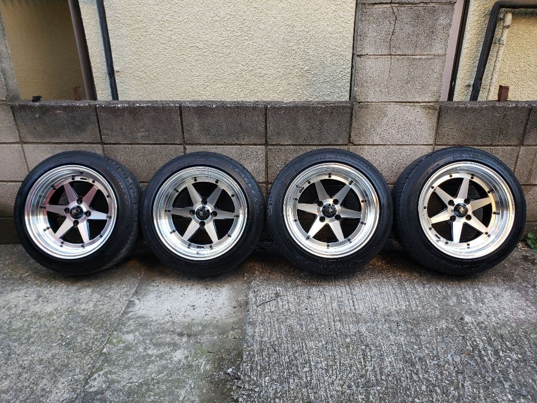 ロンシャン風15インチ pcd100 8j オフセットプラス20