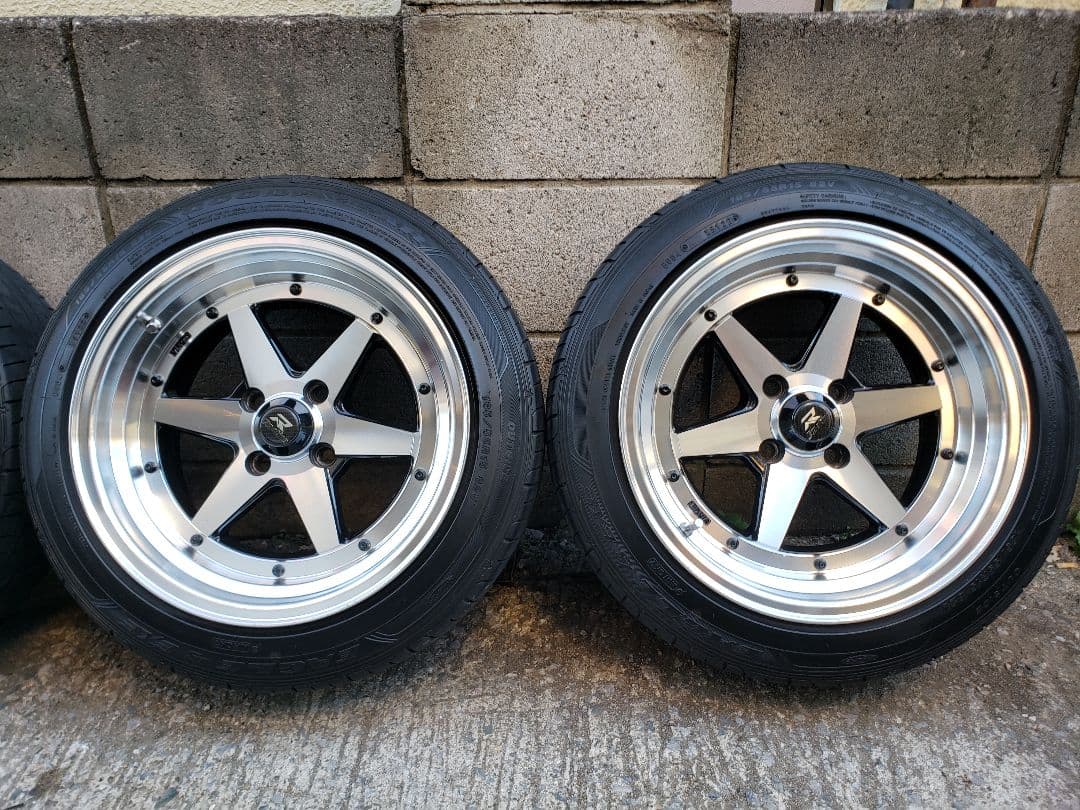 ロンシャン風15インチ pcd100 8j オフセットプラス20