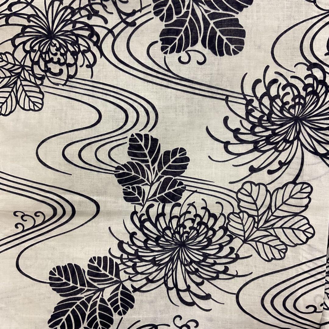 まろん✳︎新品未使用日本古来の古典柄流水に乱菊が凛としてカッコいい注染浴衣