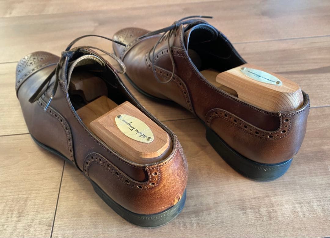 Salvatore Ferragamo ブローグシューズ ブラウン