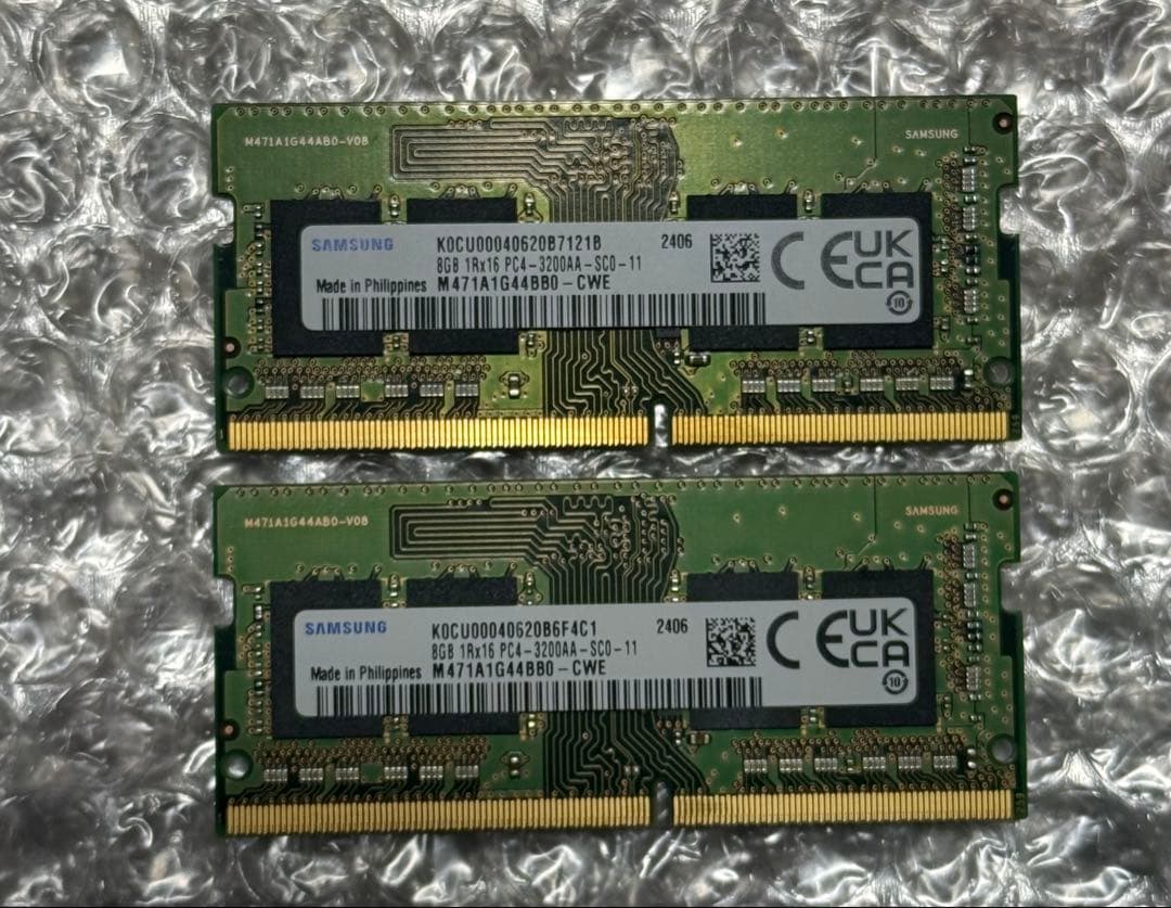 3枚セット 8GB メモリーPC4-3200AA (8*3=24GB)動作確認済