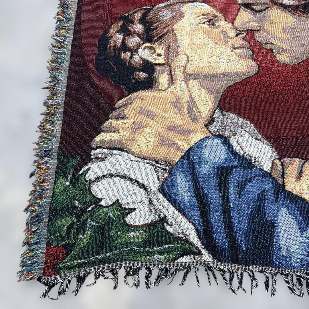 スターウォーズ　ハンソロ　レイア姫　ブランケット　ラグ　144x120