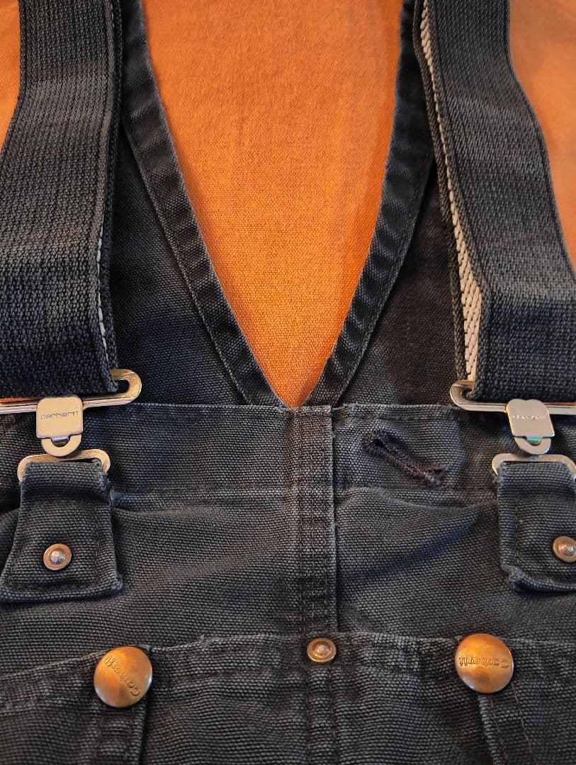 アキ　Carhartt ダブルニーW34 ブラック　USA製