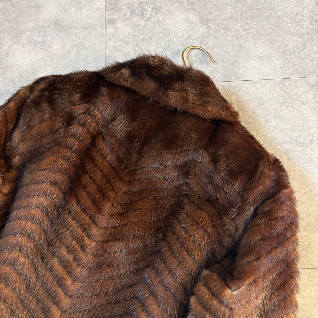 EMBA ミンクファーコート ロングコート 毛皮　ブラウン　11号　エンバ