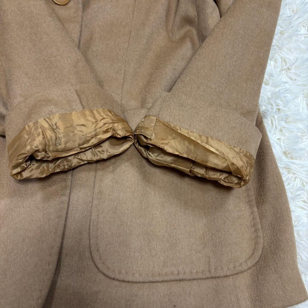 美品✨マックスマーラ✨白タグ✨テーラードジャケット✨キャメル100%最高級 XL