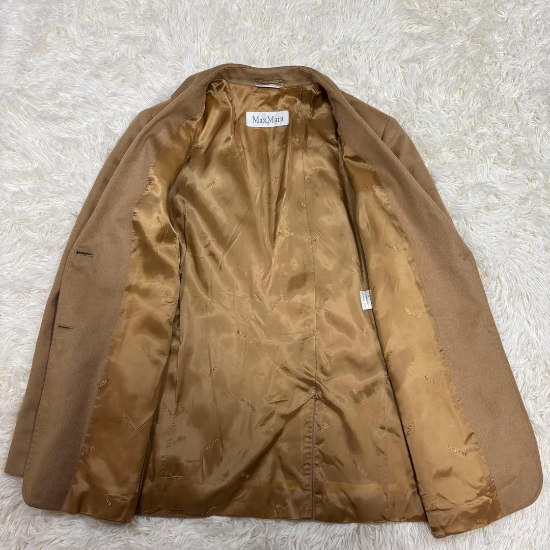 美品✨マックスマーラ✨白タグ✨テーラードジャケット✨キャメル100%最高級 XL