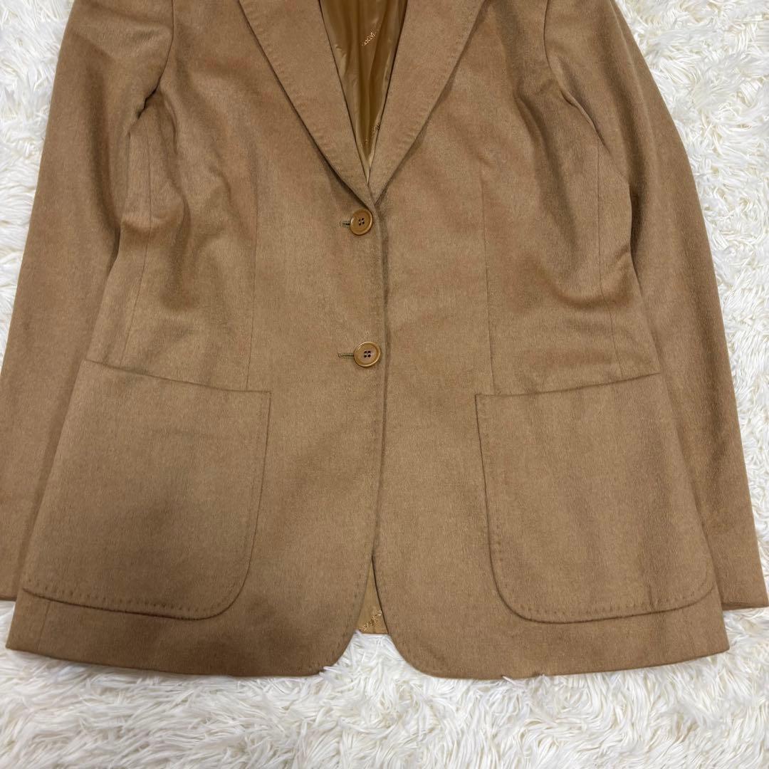 美品✨マックスマーラ✨白タグ✨テーラードジャケット✨キャメル100%最高級 XL