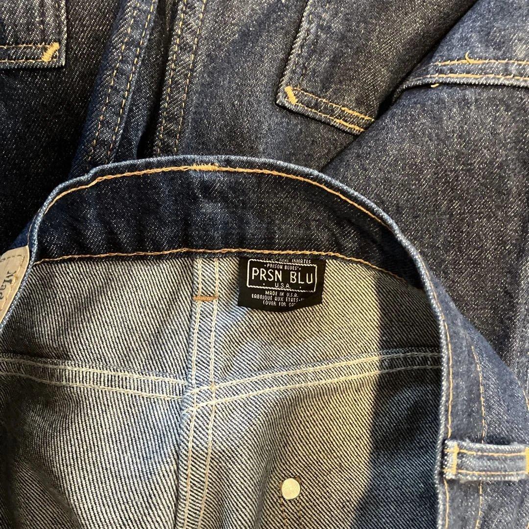 PRSN BLUES double knee W32 L32 真っ紺