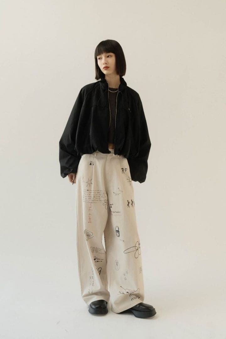 パンツ knuth marf high waist tattoo pants XS