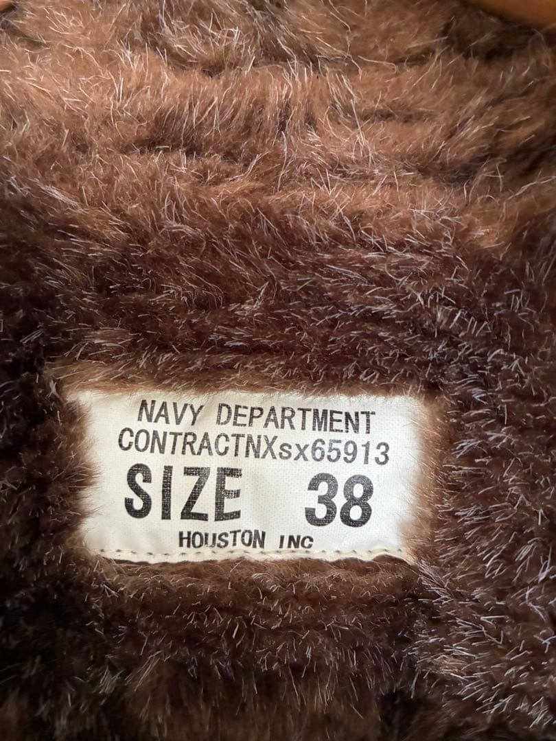 HOUSTON N-1 デッキジャケット 38 レア無地　ブラック