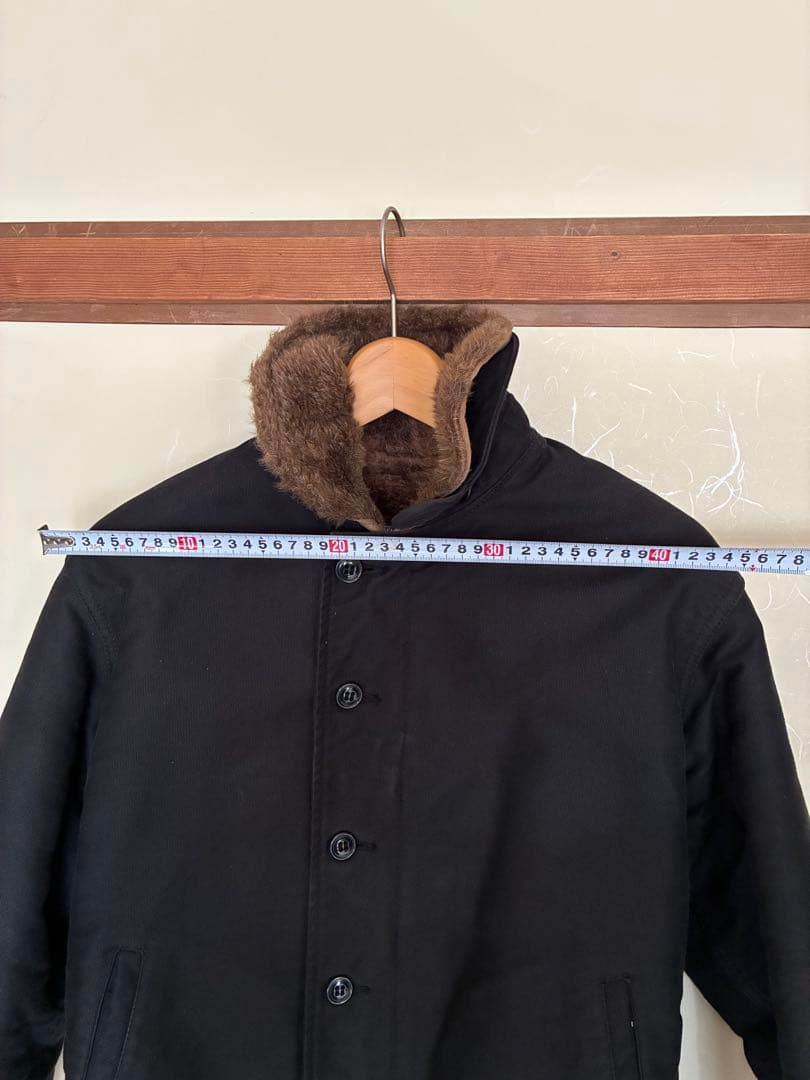 HOUSTON N-1 デッキジャケット 38 レア無地　ブラック