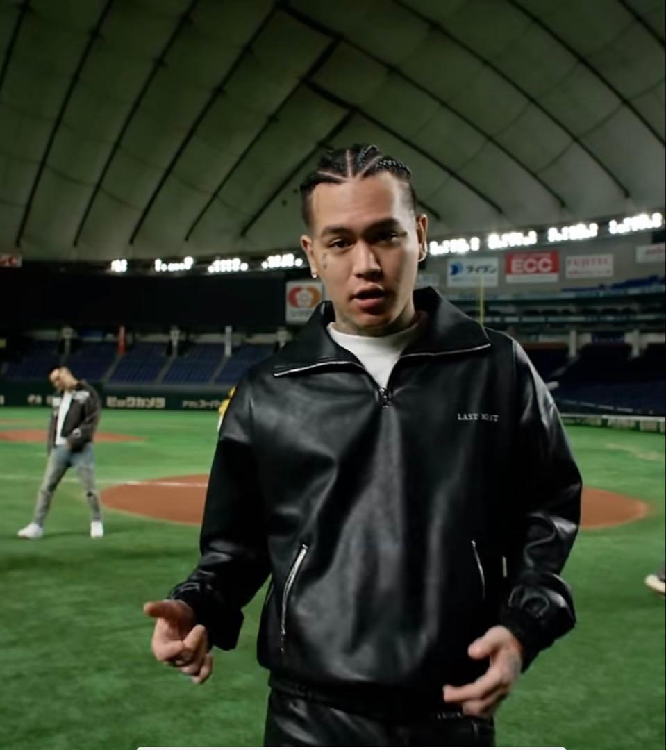 LASTNEST YZERR 着用　PU レザー ハーフジップ　HIPHOP 革