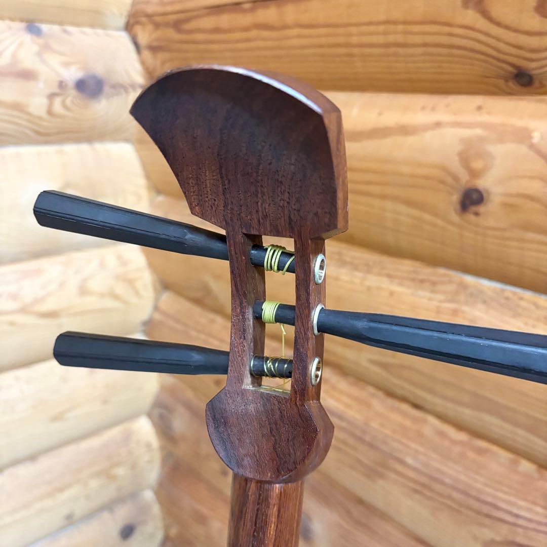 三味線 中棹 丸内胴 山サワリ 鼈甲バチ 犬皮