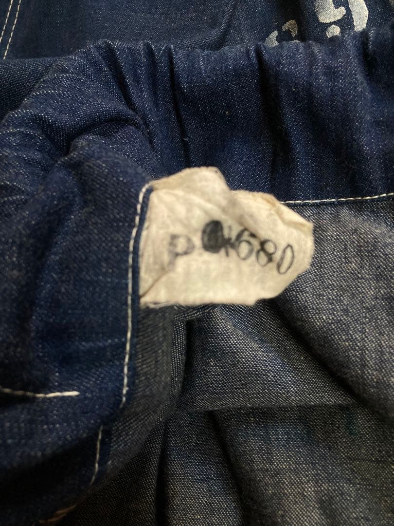 30s 40s ヴィンテージ デニム ランドリーバッグ 真紺 ARMY NAVY