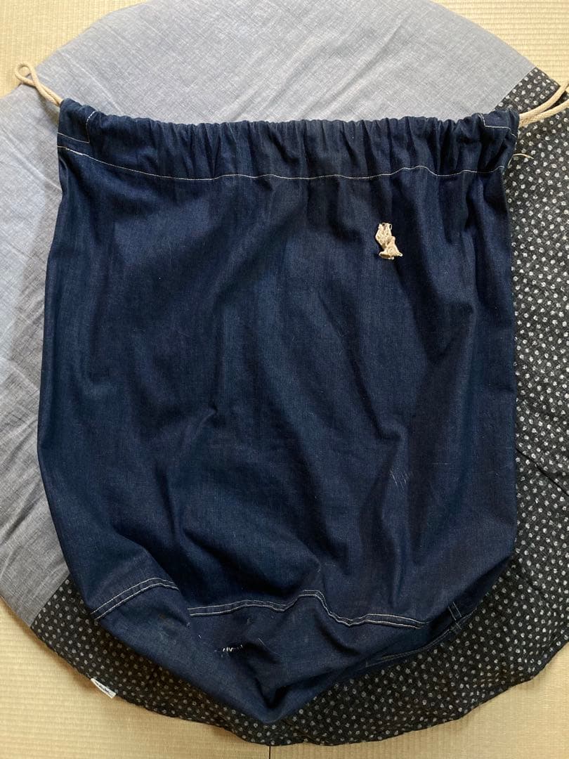 30s 40s ヴィンテージ デニム ランドリーバッグ 真紺 ARMY NAVY